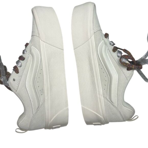 VANS Knu Stack Shoes White Platform Shoes Women 7 / men’s 5.5 - Picture 3 of 9